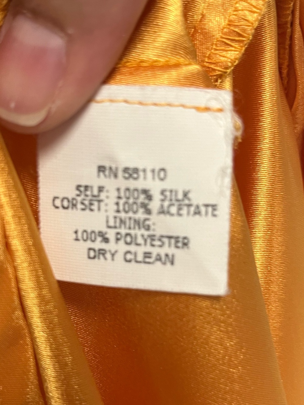 David Meister Vintage Strapless Peach-Orange Floral Silk Maxi Dress Sz. 2 - Picture 10 of 11